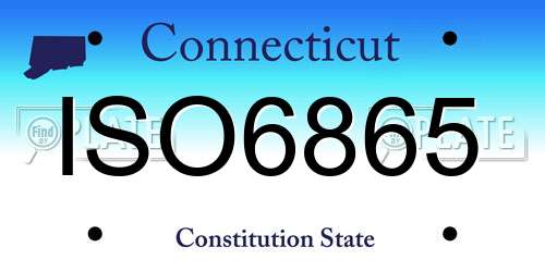 ISO6865 Connecticut License Plate