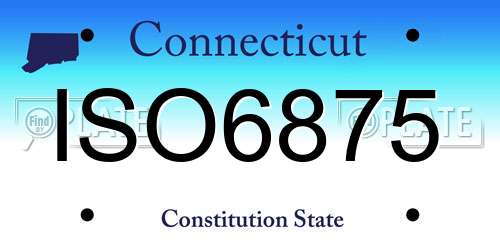 ISO6875 Connecticut License Plate