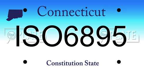 ISO6895 Connecticut License Plate