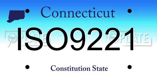 ISO9221 Connecticut License Plate