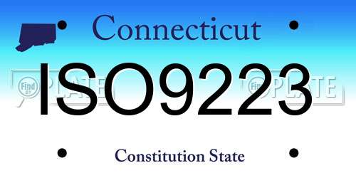 ISO9223 Connecticut License Plate