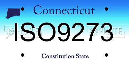 ISO9273 Connecticut License Plate