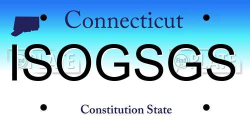 ISOGSGS Connecticut License Plate