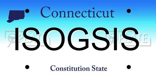 ISOGSIS Connecticut License Plate