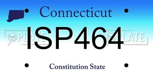 ISP464 Connecticut License Plate
