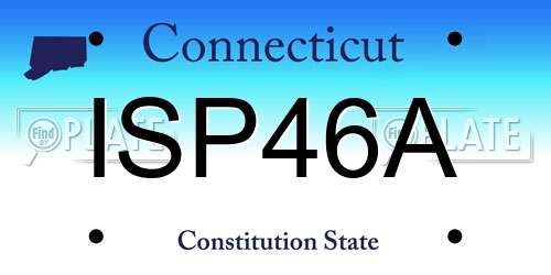 ISP46A Connecticut License Plate