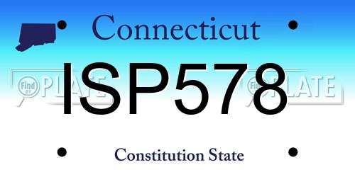 ISP578 Connecticut License Plate
