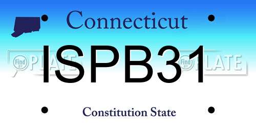 ISPB31 Connecticut License Plate