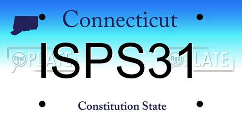 ISPS31 Connecticut License Plate