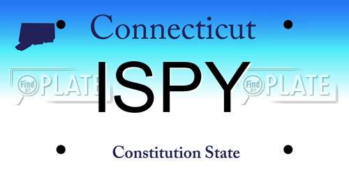 ISPY Connecticut License Plate