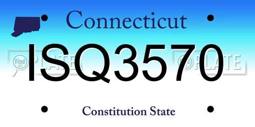 ISQ3570 Connecticut License Plate