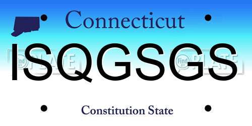 ISQGSGS Connecticut License Plate