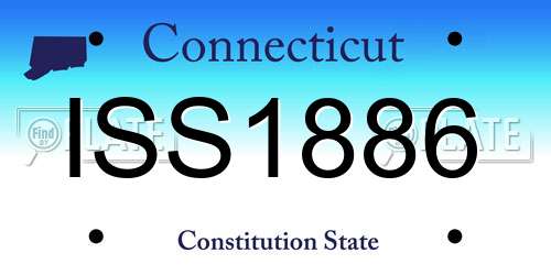 ISS1886 Connecticut License Plate