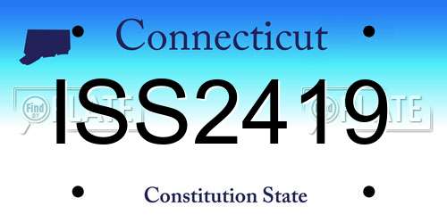 ISS2419 Connecticut License Plate