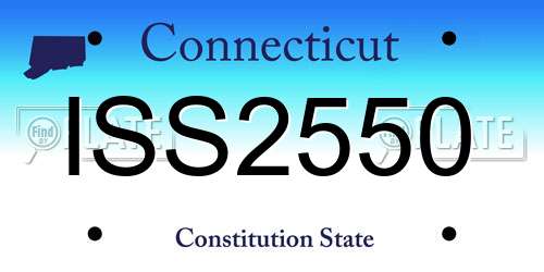 ISS2550 Connecticut License Plate