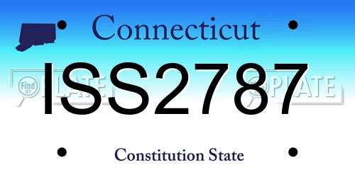ISS2787 Connecticut License Plate