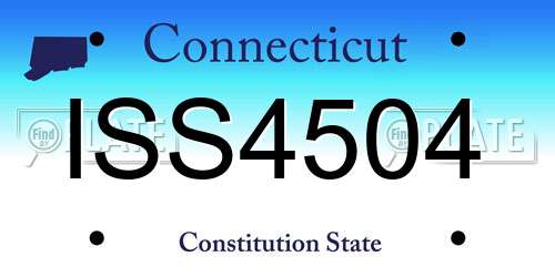ISS4504 Connecticut License Plate