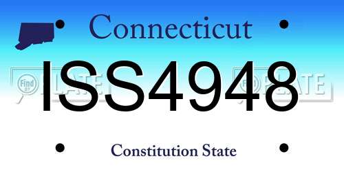 ISS4948 Connecticut License Plate