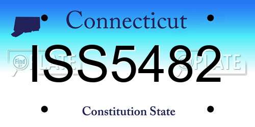 ISS5482 Connecticut License Plate