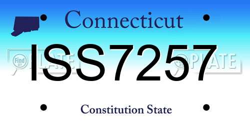 ISS7257 Connecticut License Plate