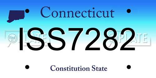 ISS7282 Connecticut License Plate