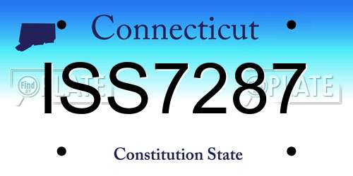 ISS7287 Connecticut License Plate