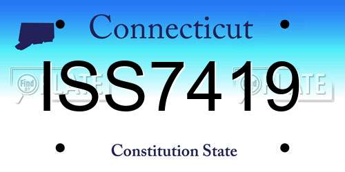 ISS7419 Connecticut License Plate