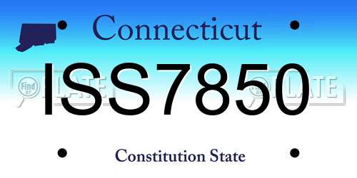 ISS7850 Connecticut License Plate