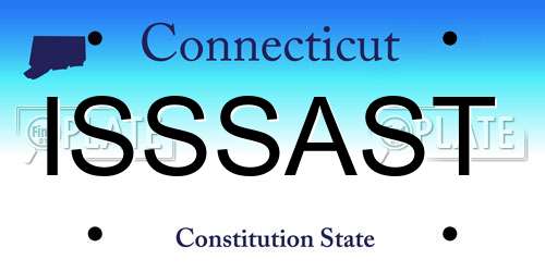 ISSSAST Connecticut License Plate