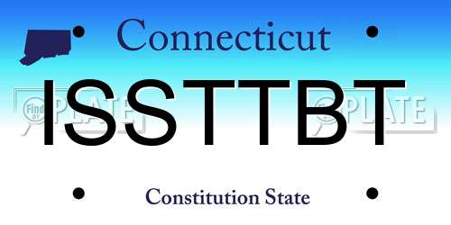 ISSTTBT Connecticut License Plate