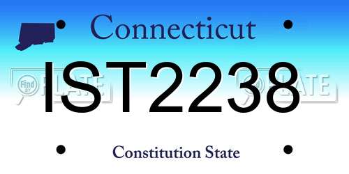 IST2238 Connecticut License Plate