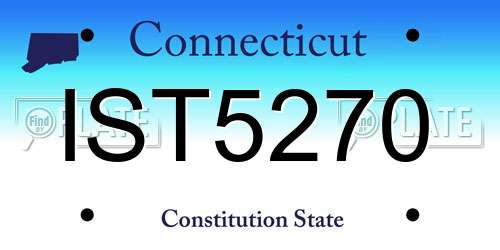 IST5270 Connecticut License Plate