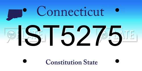 IST5275 Connecticut License Plate
