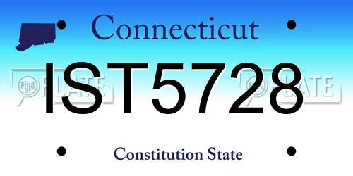 IST5728 Connecticut License Plate