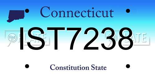IST7238 Connecticut License Plate