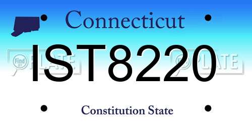 IST8220 Connecticut License Plate