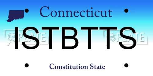 ISTBTTS Connecticut License Plate