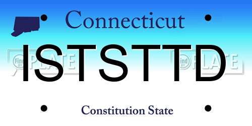 ISTSTTD Connecticut License Plate