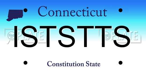 ISTSTTS Connecticut License Plate