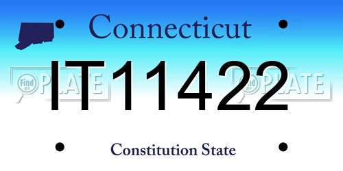 IT11422 Connecticut License Plate