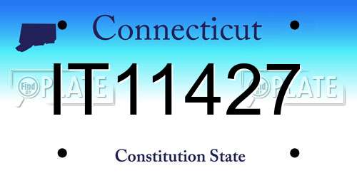 IT11427 Connecticut License Plate