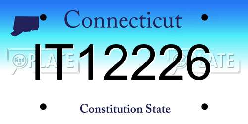 IT12226 Connecticut License Plate