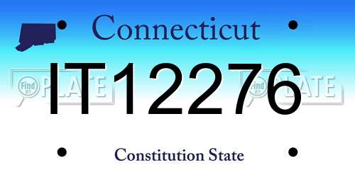 IT12276 Connecticut License Plate