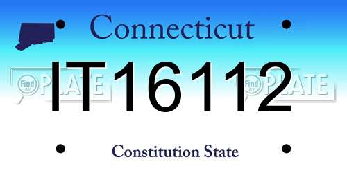 IT16112 Connecticut License Plate