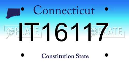IT16117 Connecticut License Plate