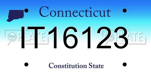 IT16123 Connecticut License Plate