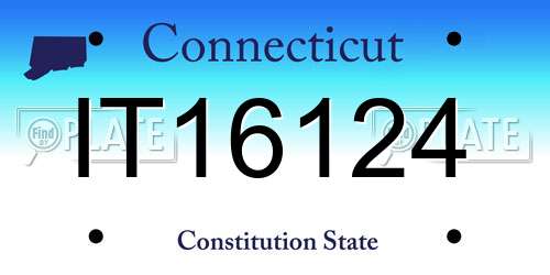 IT16124 Connecticut License Plate