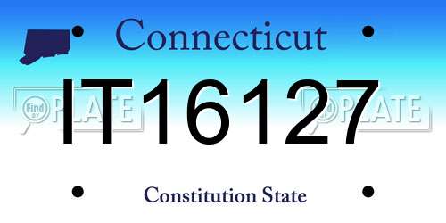 IT16127 Connecticut License Plate