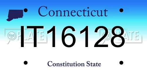 IT16128 Connecticut License Plate