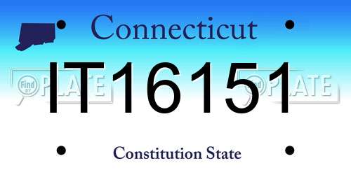 IT16151 Connecticut License Plate